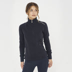 Felpa slim in cotone con zip Dafne