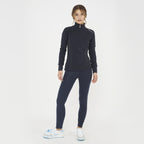 Felpa slim in cotone con zip Dafne