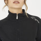 Felpa slim in cotone con zip Dafne
