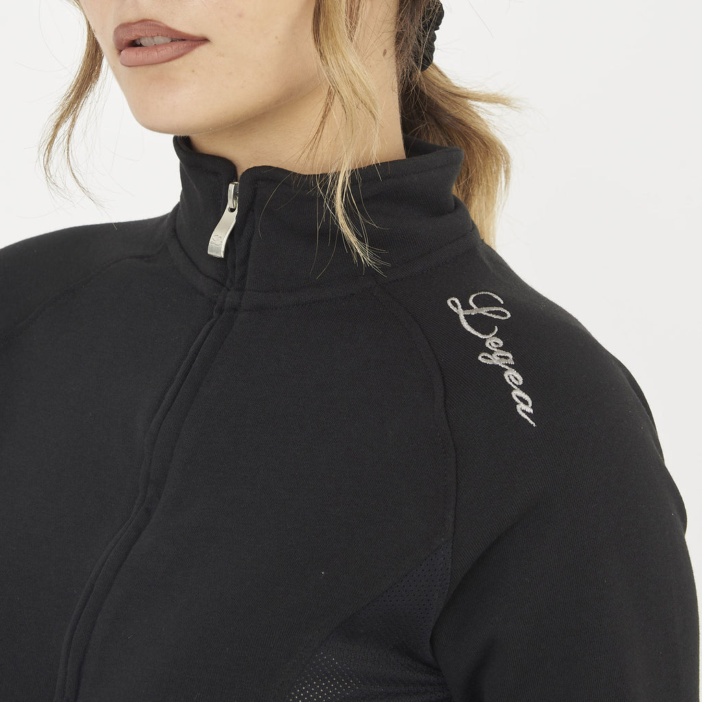 Dafne slim fit katoen hoodie met rits