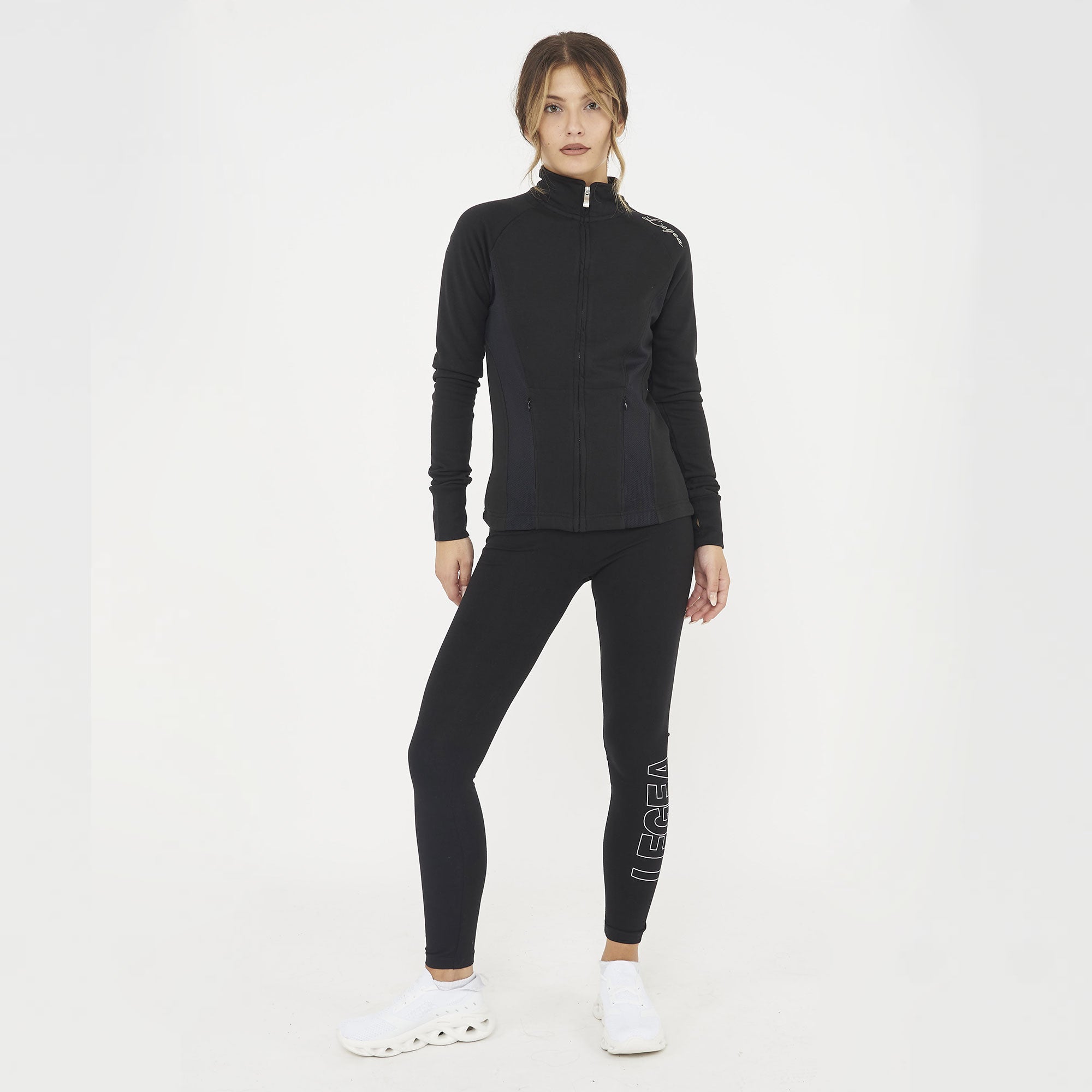 Dafne slim fit katoen hoodie met rits