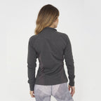 Felpa slim in cotone con zip Dafne