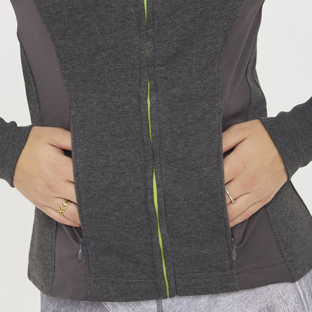 Felpa slim in cotone con zip Dafne