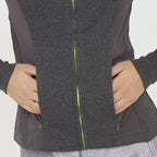Felpa slim in cotone con zip Dafne