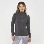 Felpa slim in cotone con zip Dafne