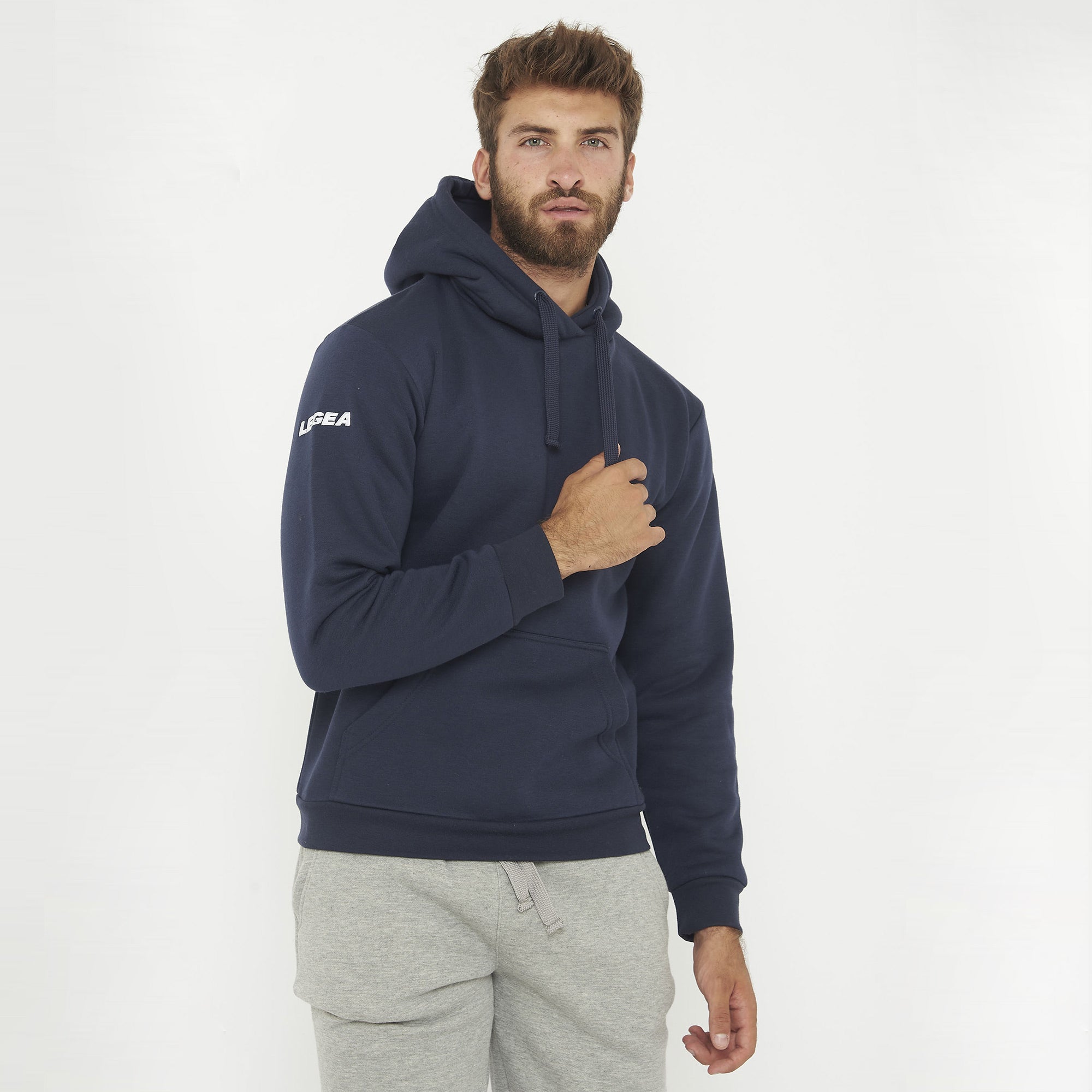 Sudadera con capucha y cremallera dividida