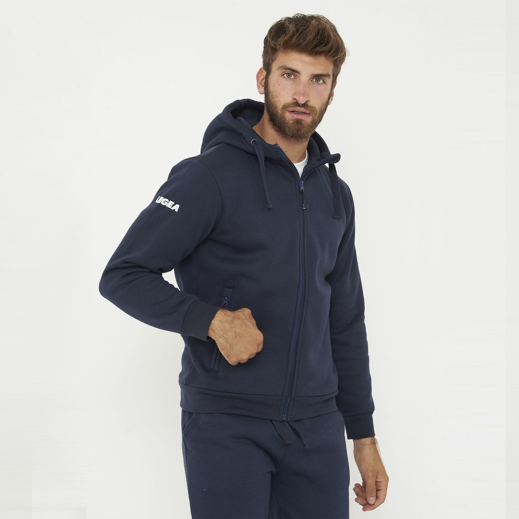 Felpa con cappuccio e zip Sarajevo blu