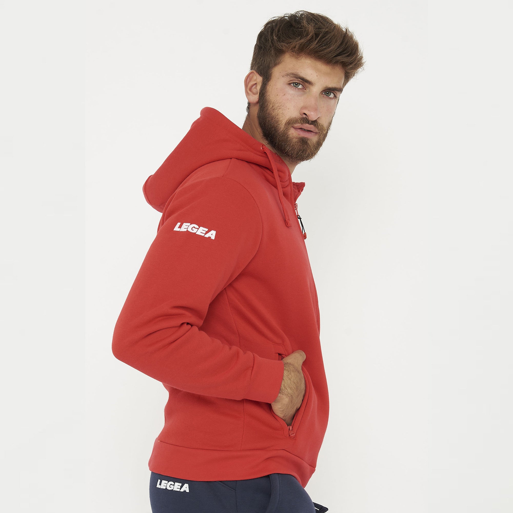 Tuta completa felpata con zip Sarajevo Sofia - rosso blu