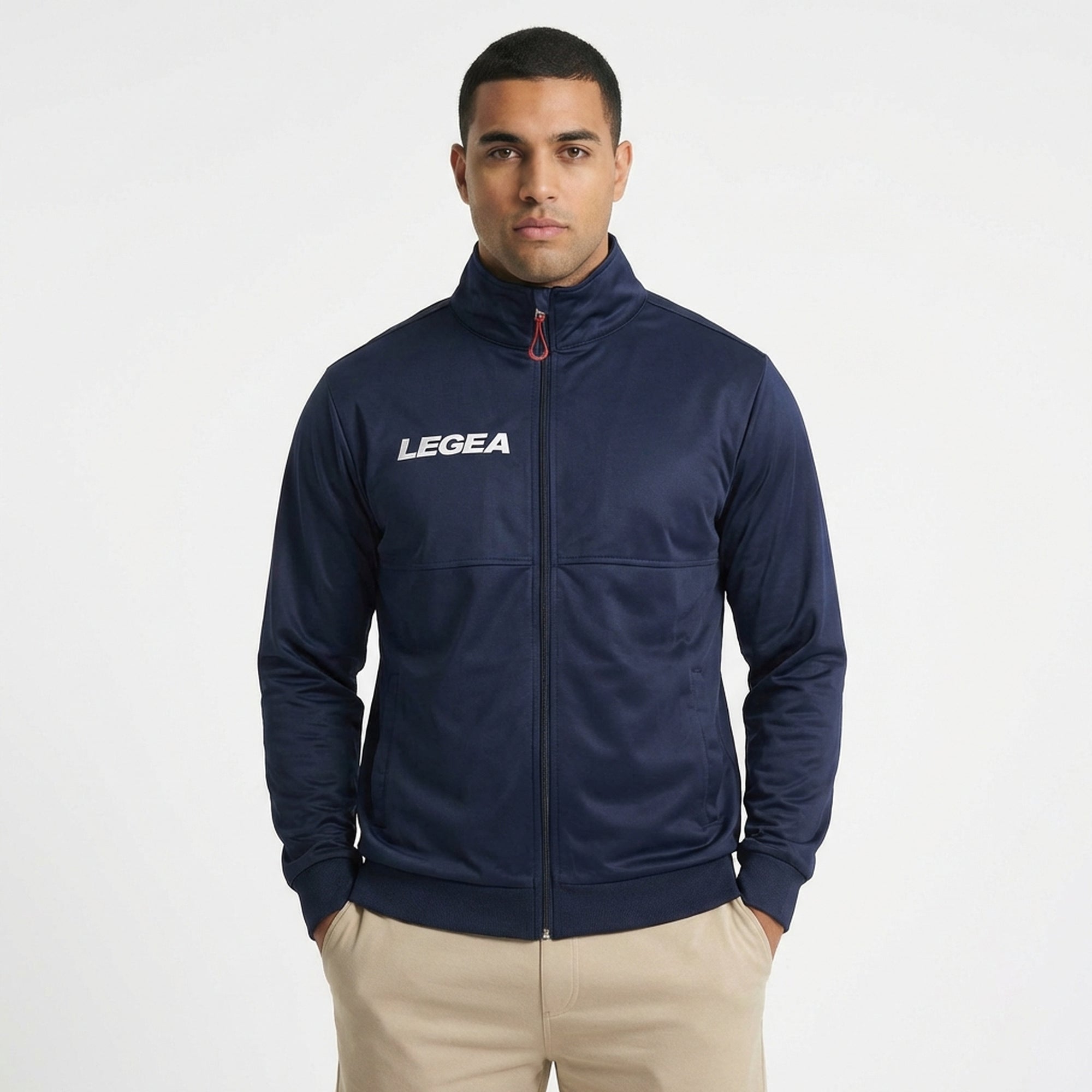Cuba Polyester Zip-Up Sports Jacket - Oversized