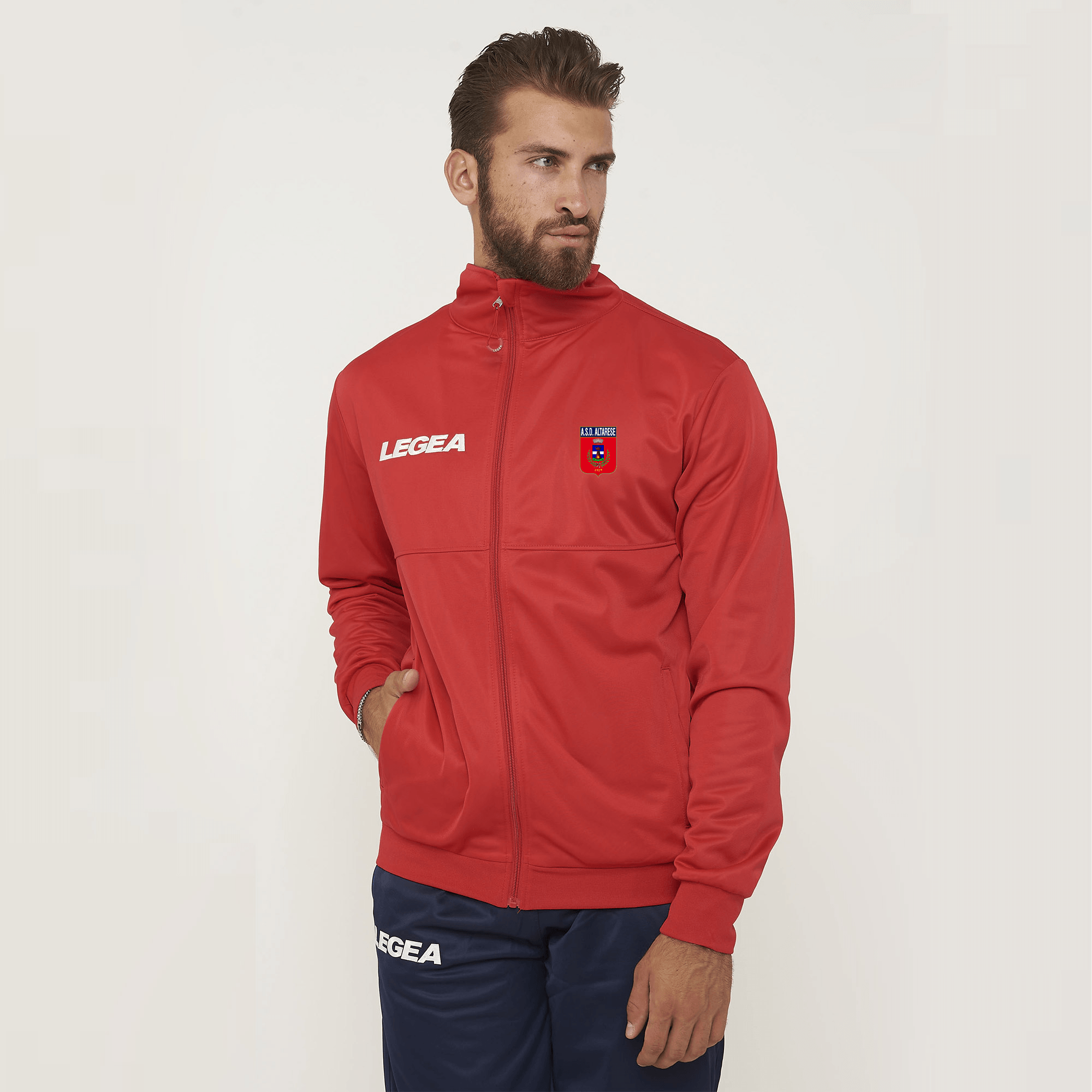 Sportjakke med lynlås Cuba rød - Altarese 1929