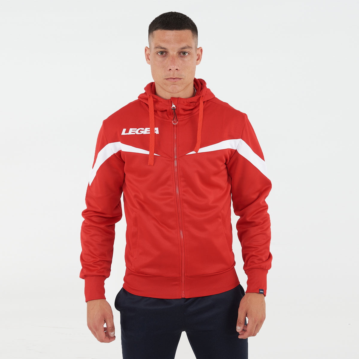 Giacca sportiva con cappuccio Turchia - Rosso | Bianco - 2XL
