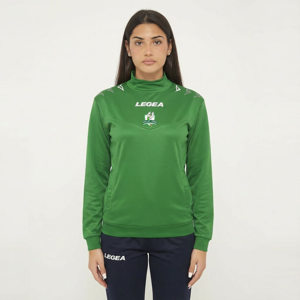 Veste d'entraînement à col montant verte - Équipe de Volley San Giacomo