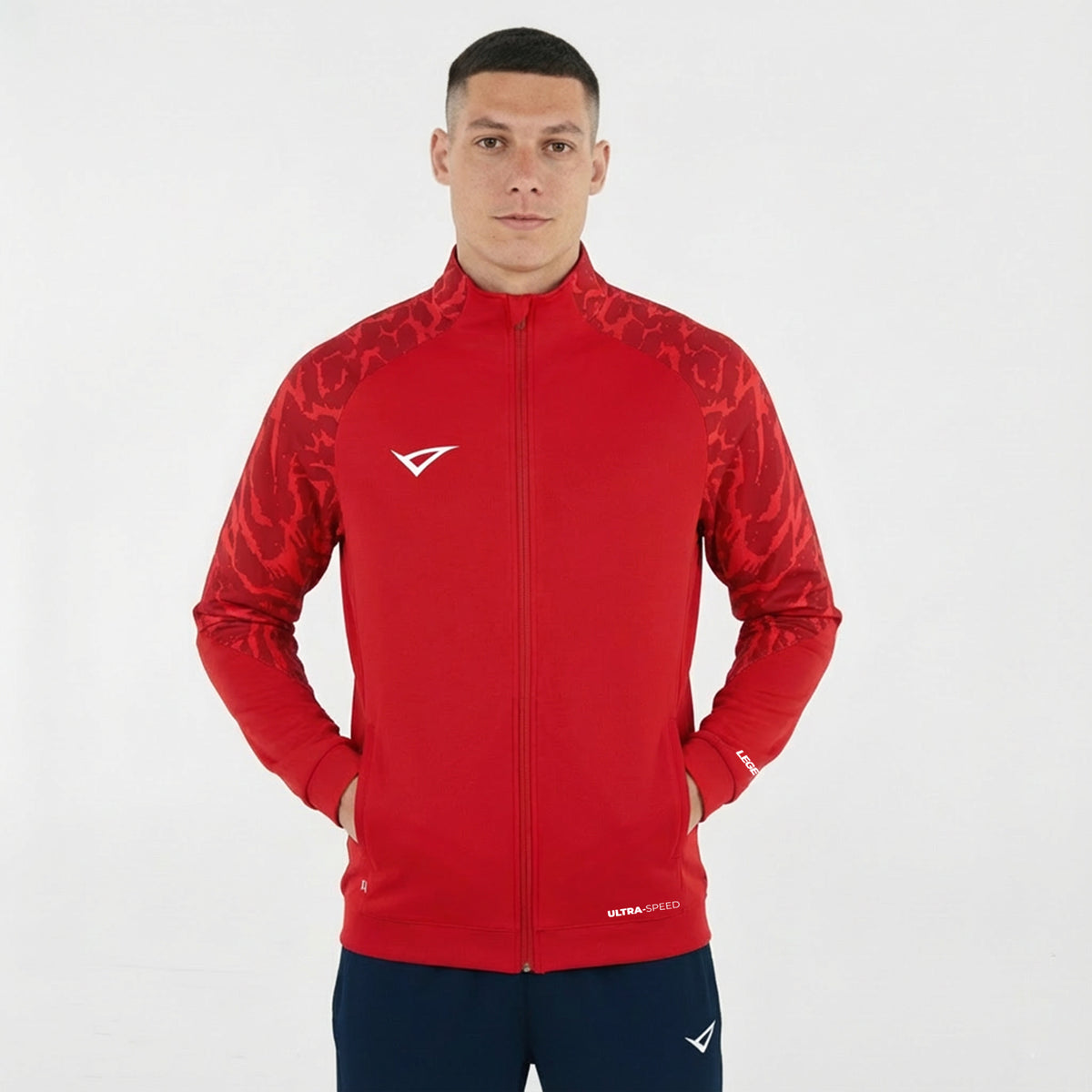 Giacca con zip intera Cardiff - Rosso - XS
