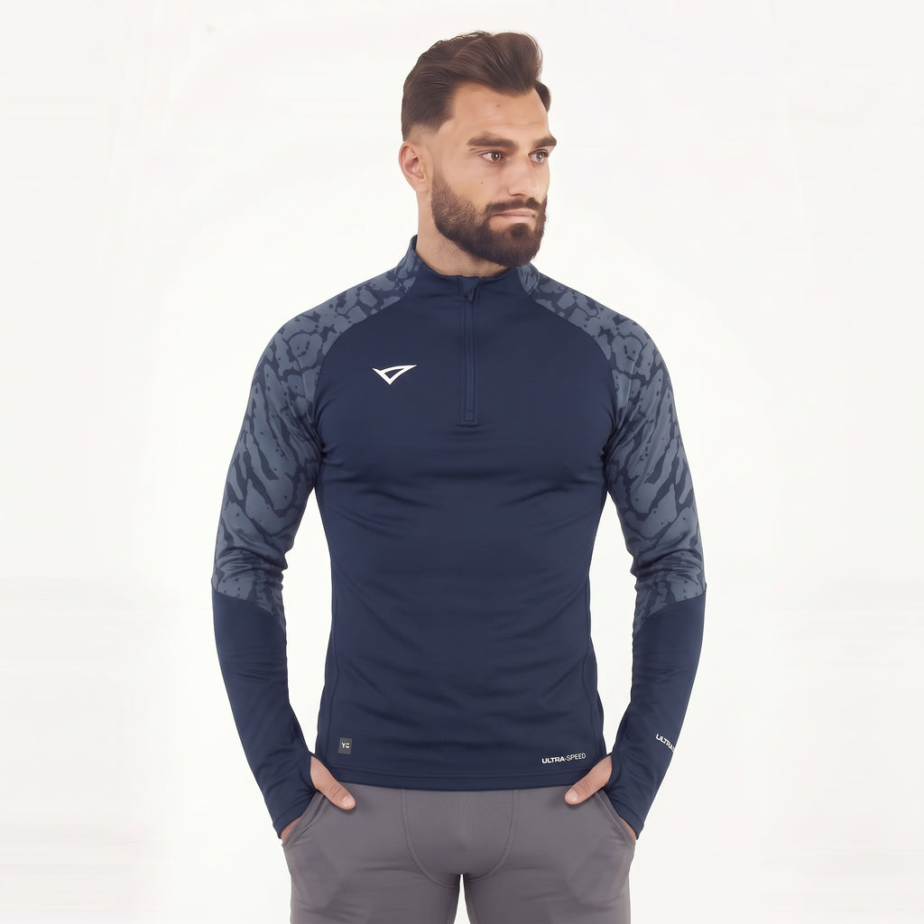 Giacca con mezza zip Bristol | Blu | 2XS