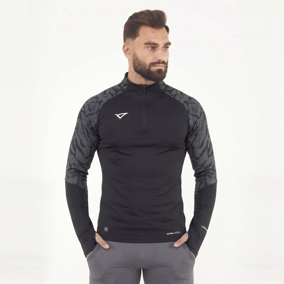 Giacca con mezza zip Bristol | Nero | M