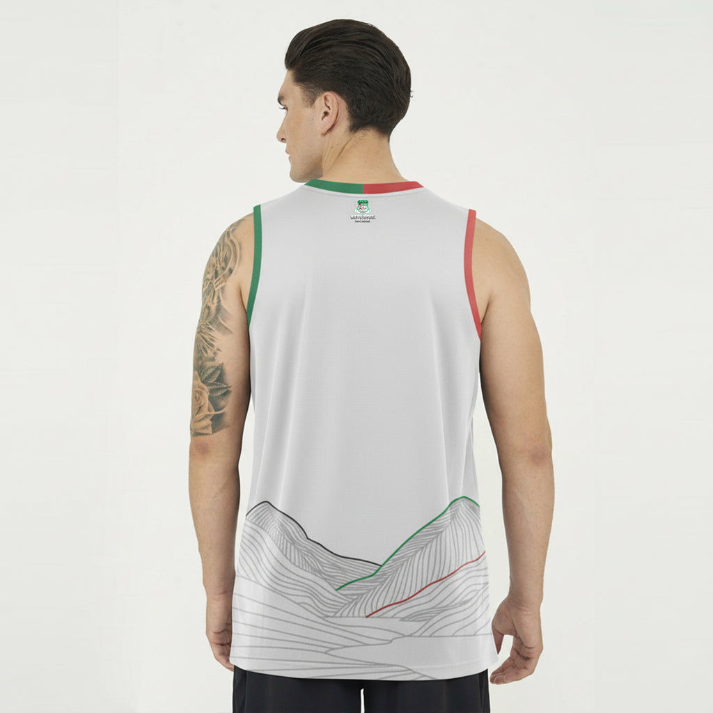 Mouwloze Basketball T-shirt Saharaui - Wit