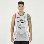 Mouwloze Basketball T-shirt Saharaui - Wit
