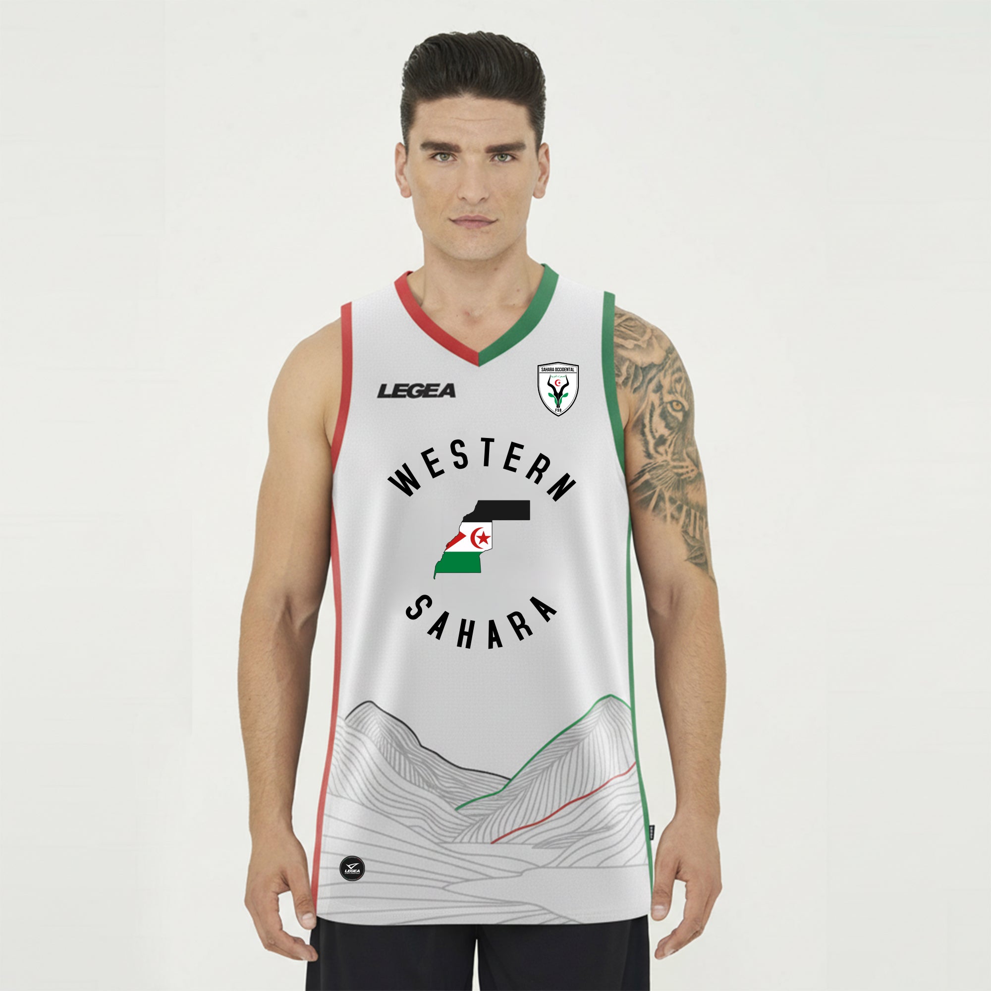 Camiseta Sin Mangas Baloncesto Saharaui - Blanco