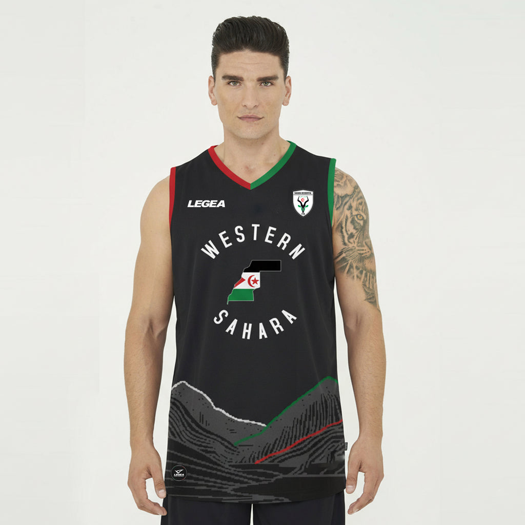 Mouwloze Basketball T-shirt Saharaui - Zwart
