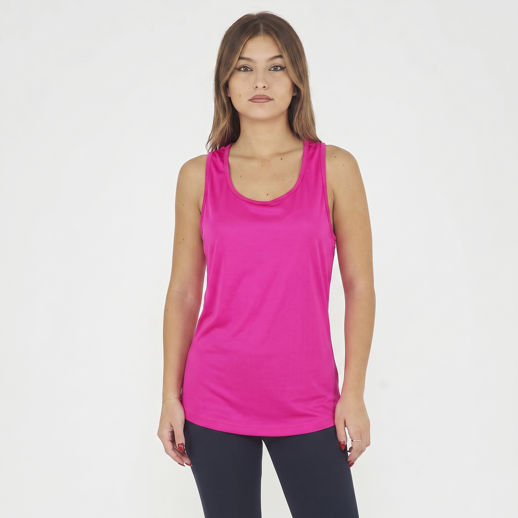 Camiseta sin mangas de poliéster con espalda cruzada Tanissa