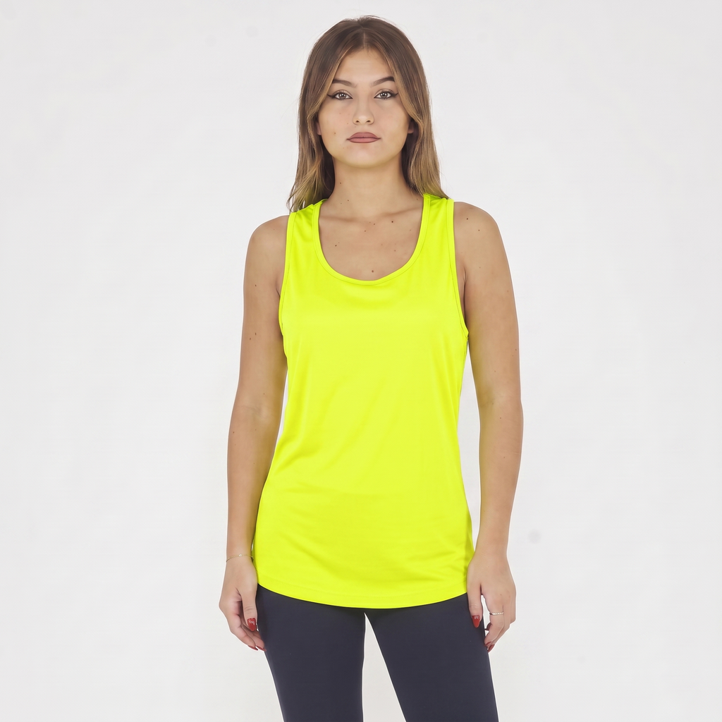 Camiseta sin mangas de poliéster con espalda cruzada Tanissa