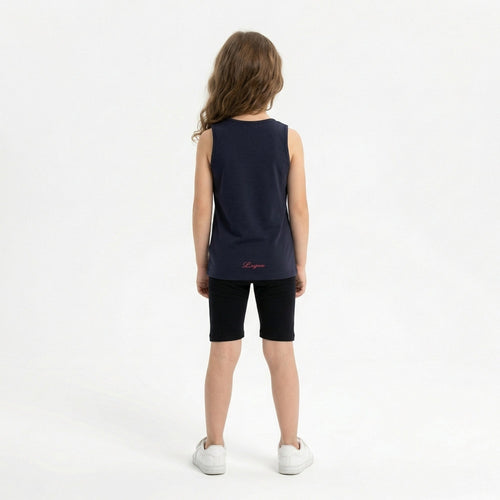 Canotta sportiva in cotone Fepla - Blu - XS