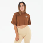 T-shirt crop top in cotone Cosmic Love