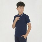 Korte-mouwen tennis polo van katoen