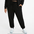 Skinny cotton sweatpants - Black - 2XL - oversize