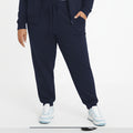 Skinny cotton sweatpants - Blue - 2XL - oversize