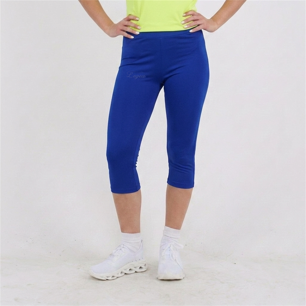 Pantalones capri para correr de algodón elástico