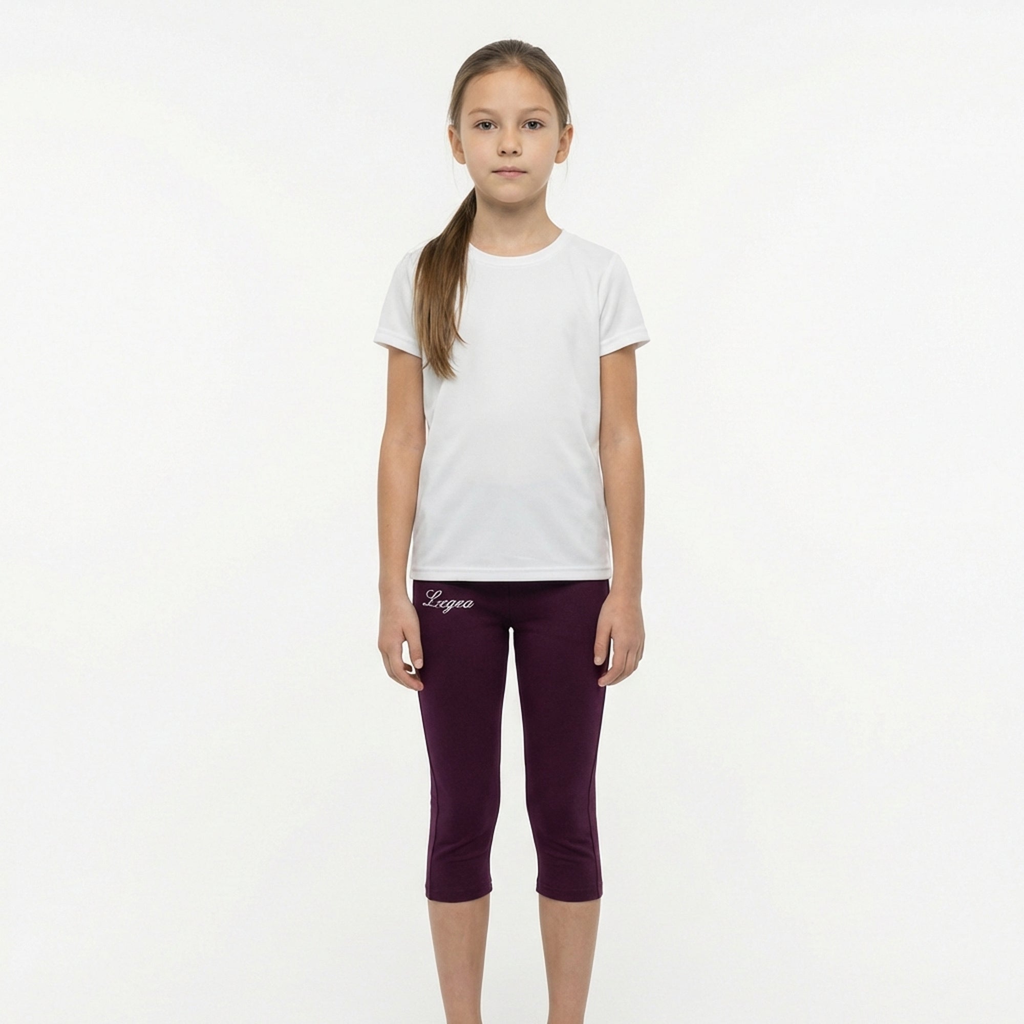 Pantalones capri de entrenamiento de jersey elástico