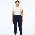 Skinny cotton sweatpants - Blue - 3XL - oversize