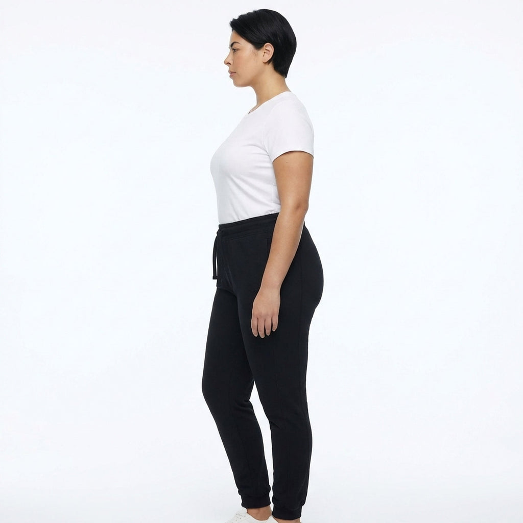 Pantalons de sport en coton Skinny - taille oversize
