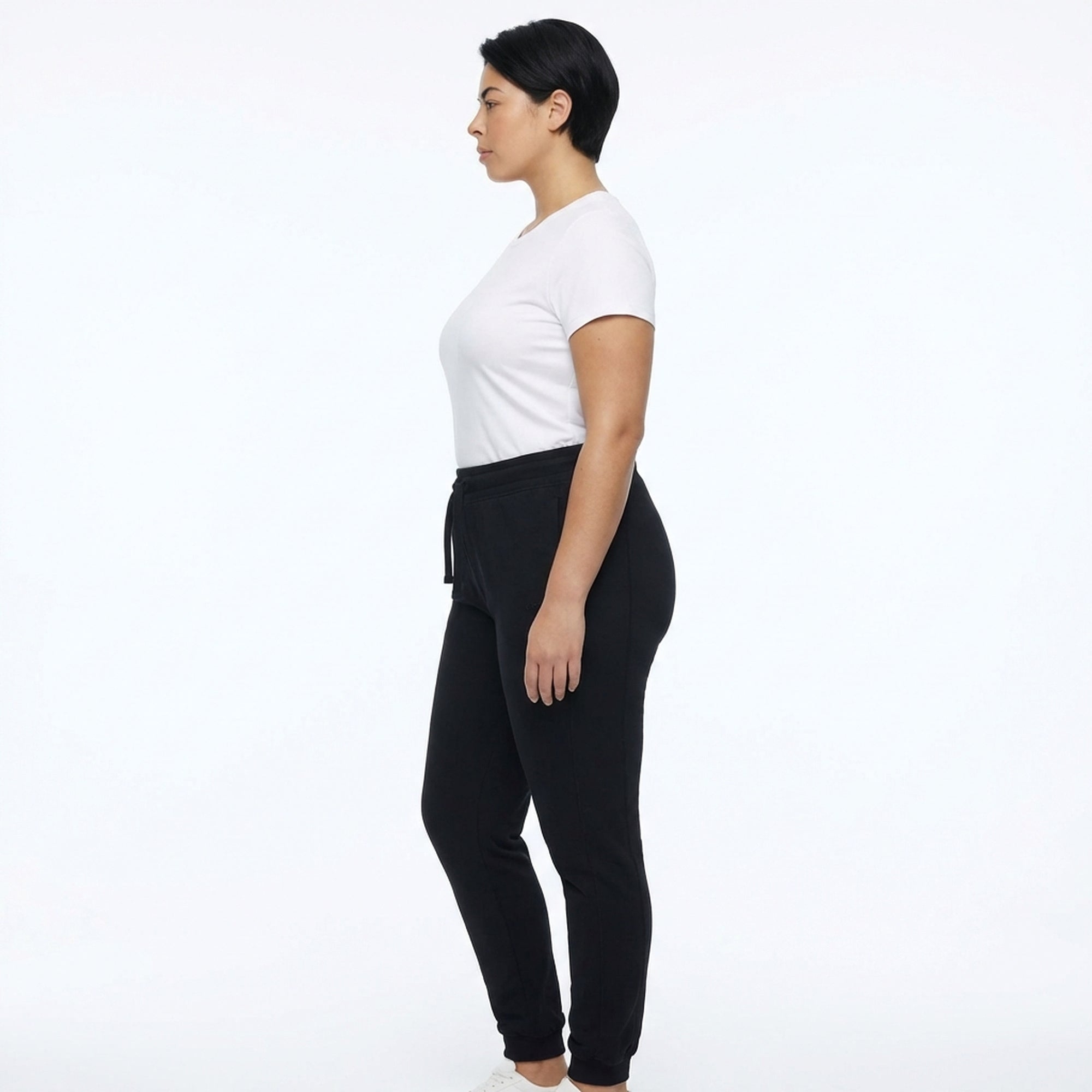 Pantalons de sport en coton Skinny - taille oversize