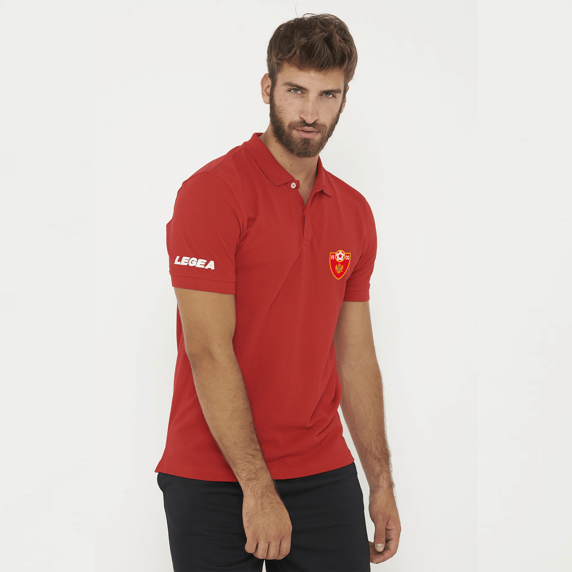 Maglia Polo in cotone rossa - Montenegro