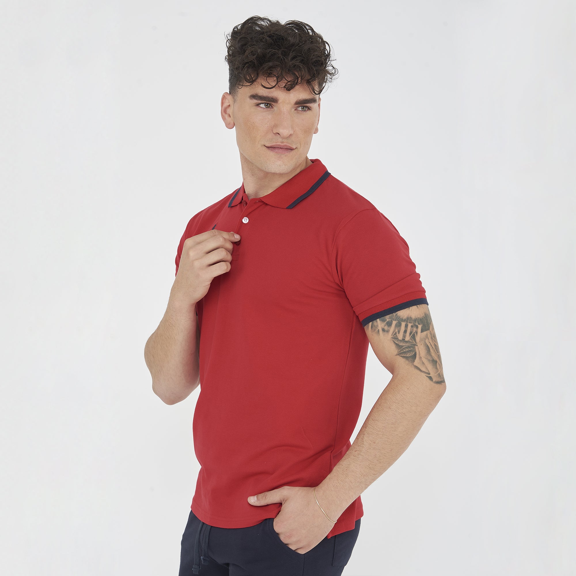 Polo de manga corta de algodón Dacca