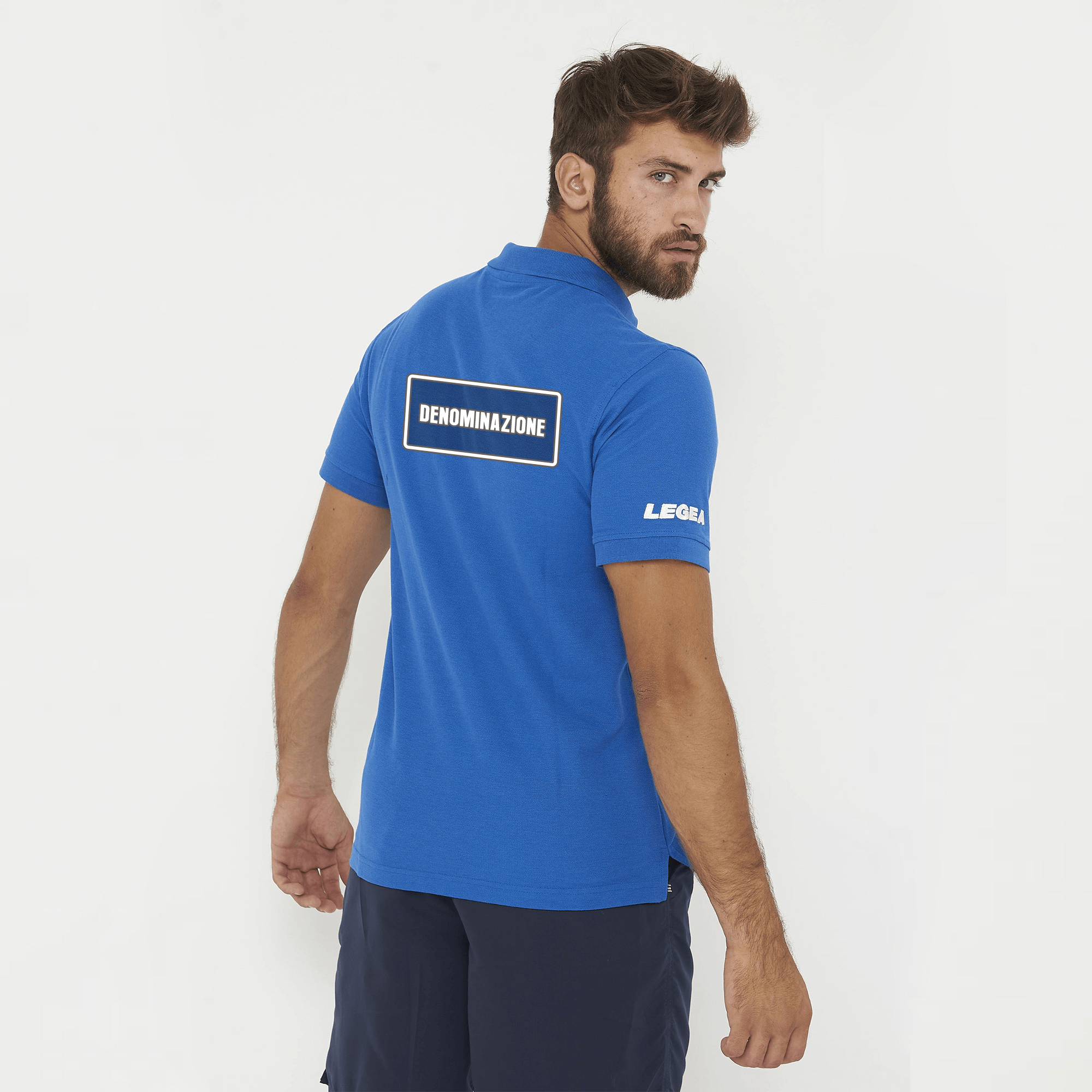 Polo en coton bleu clair - Fitav