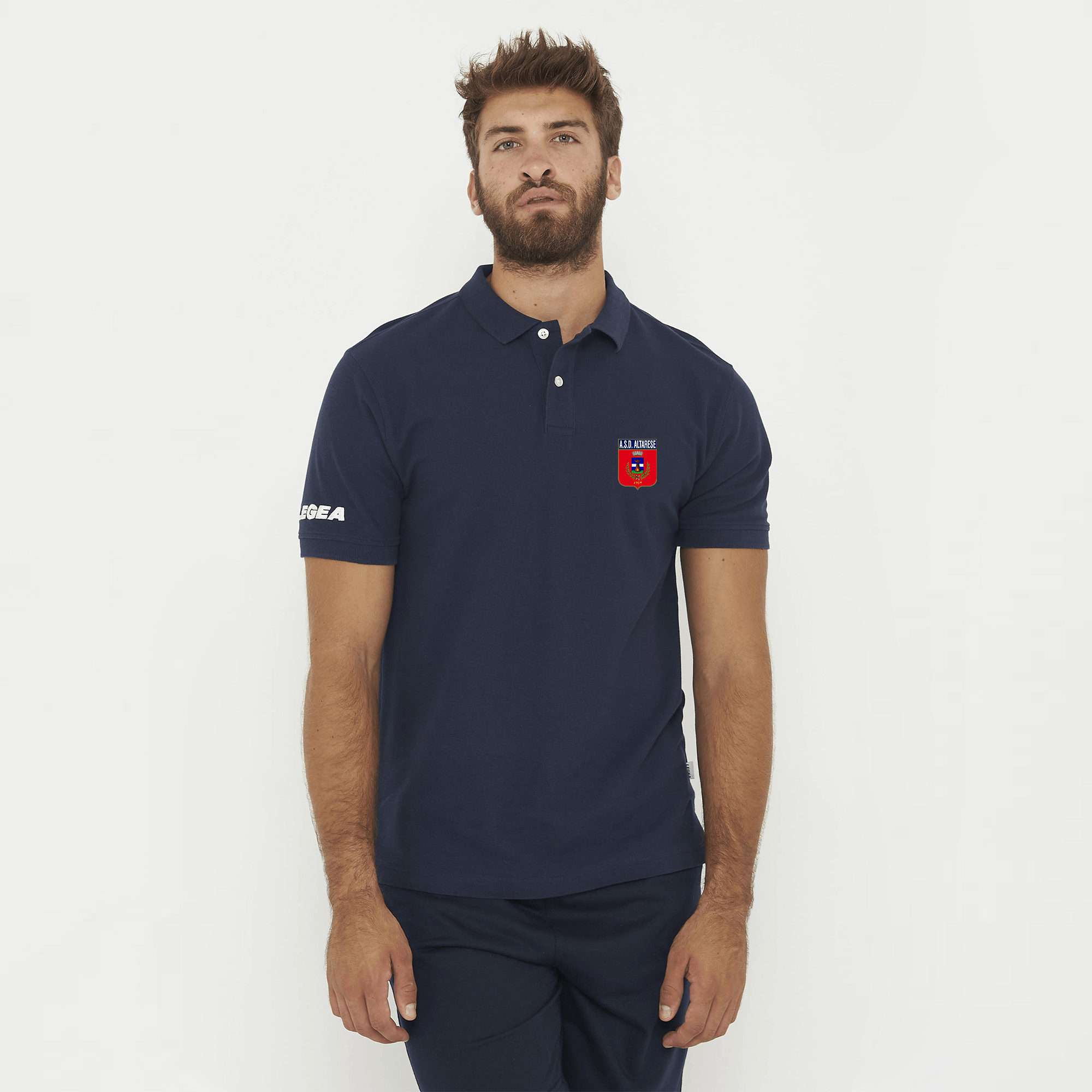 Blå bomulds polo-shirt - Altarese 1929