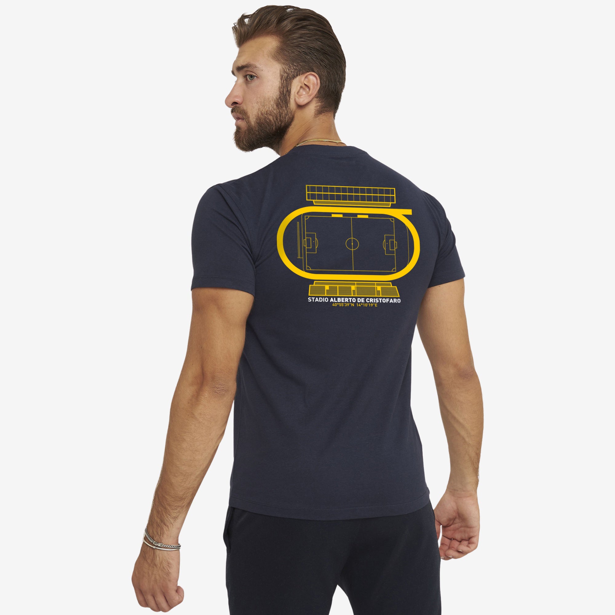 T-Shirt Stampa Stadium blu - Giugliano Calcio