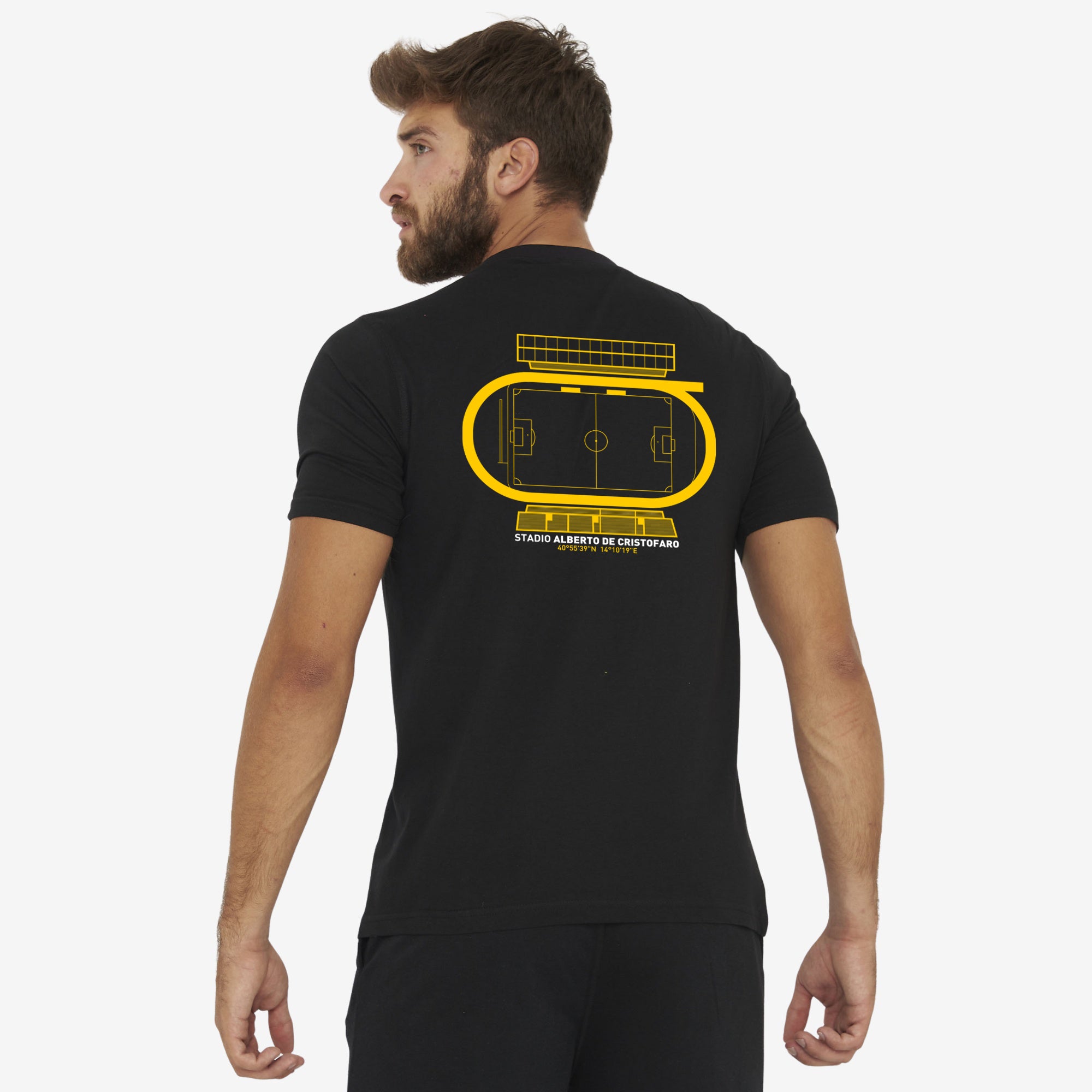 T-Shirt Stampa Stadium nero - Giugliano Calcio