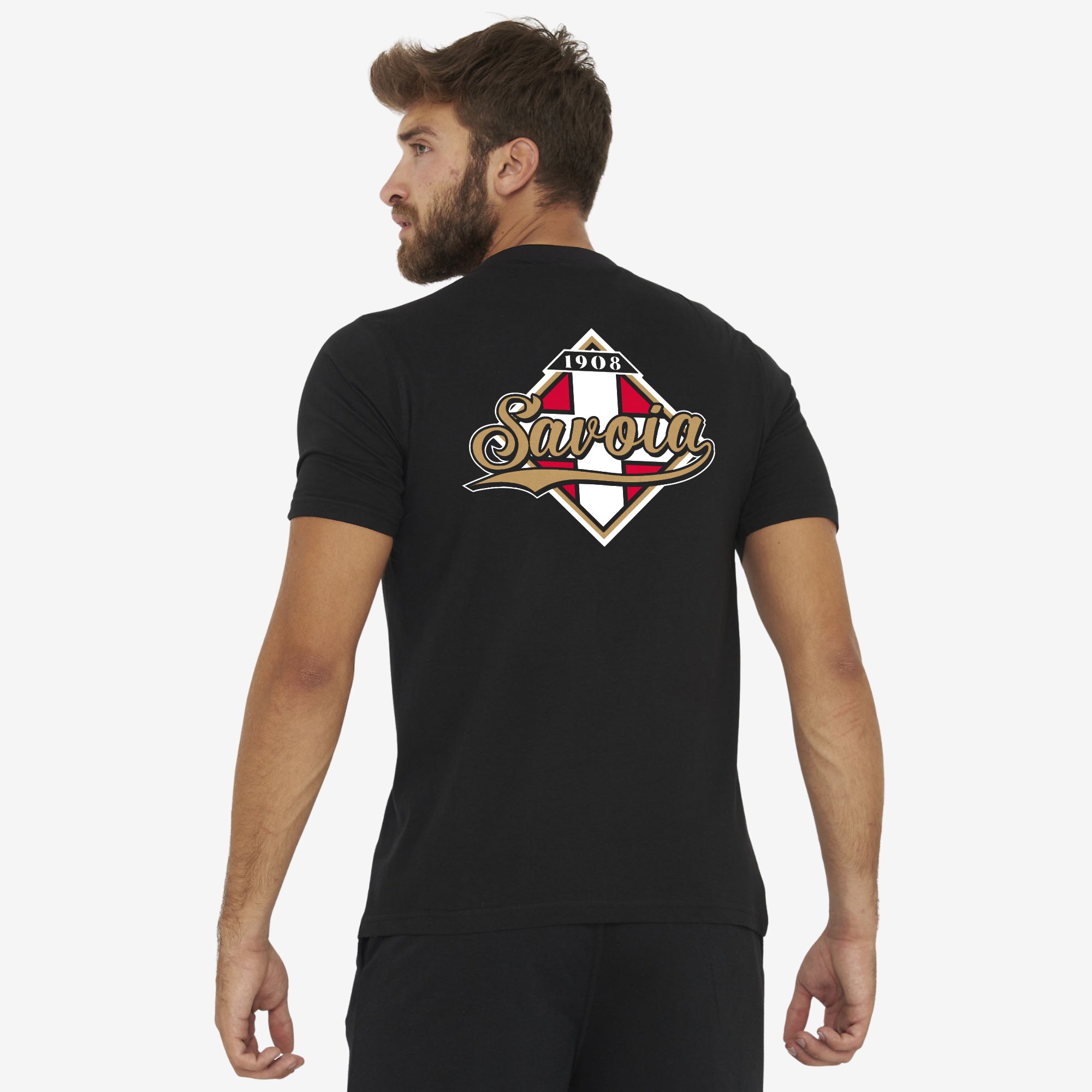 T-shirt Flag nera - Savoia 1908