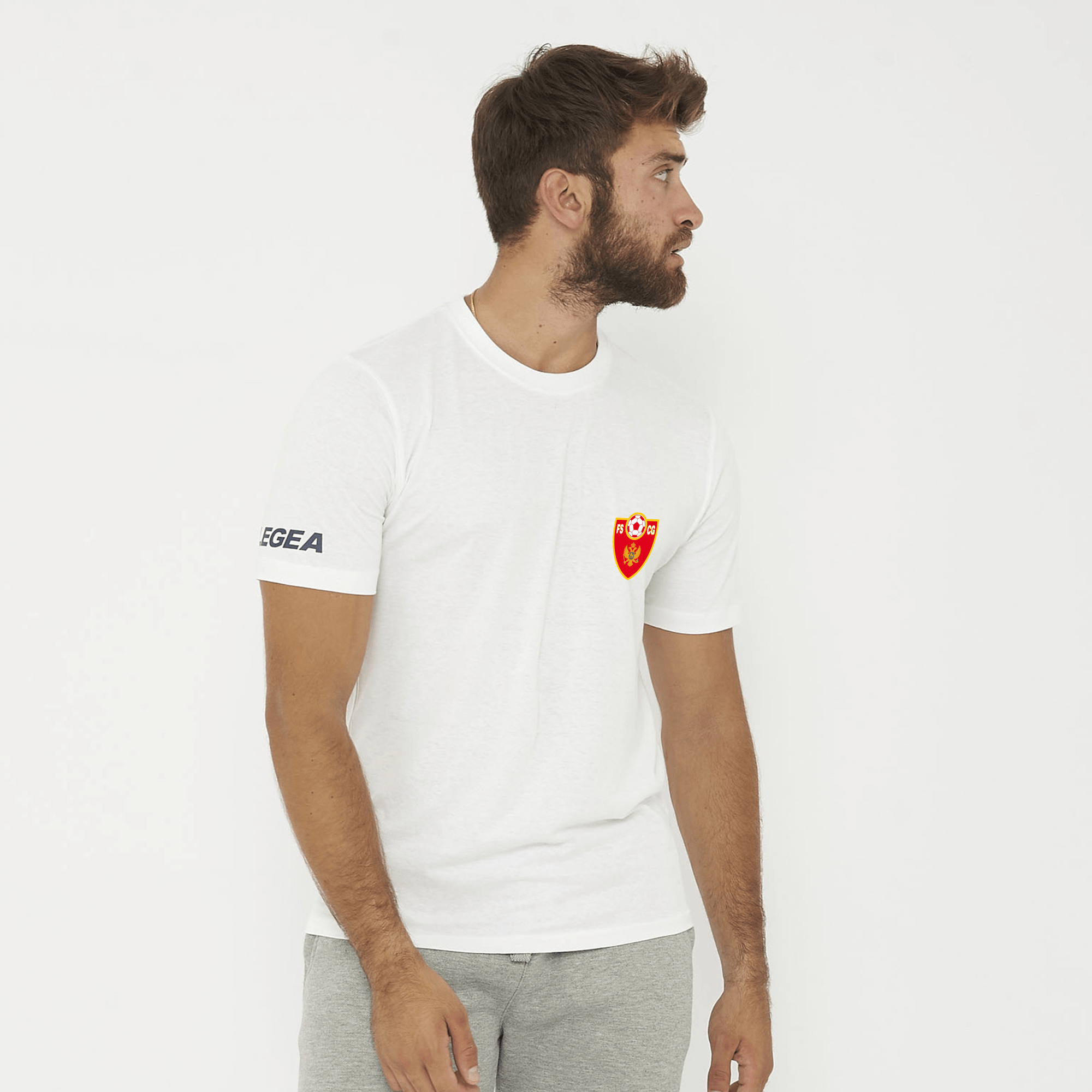 T-shirt in cotone bianca -Montenegro