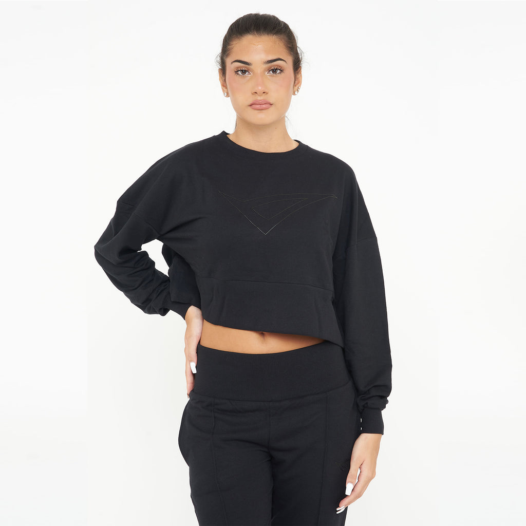Felpa girocollo in cotone F-Essence