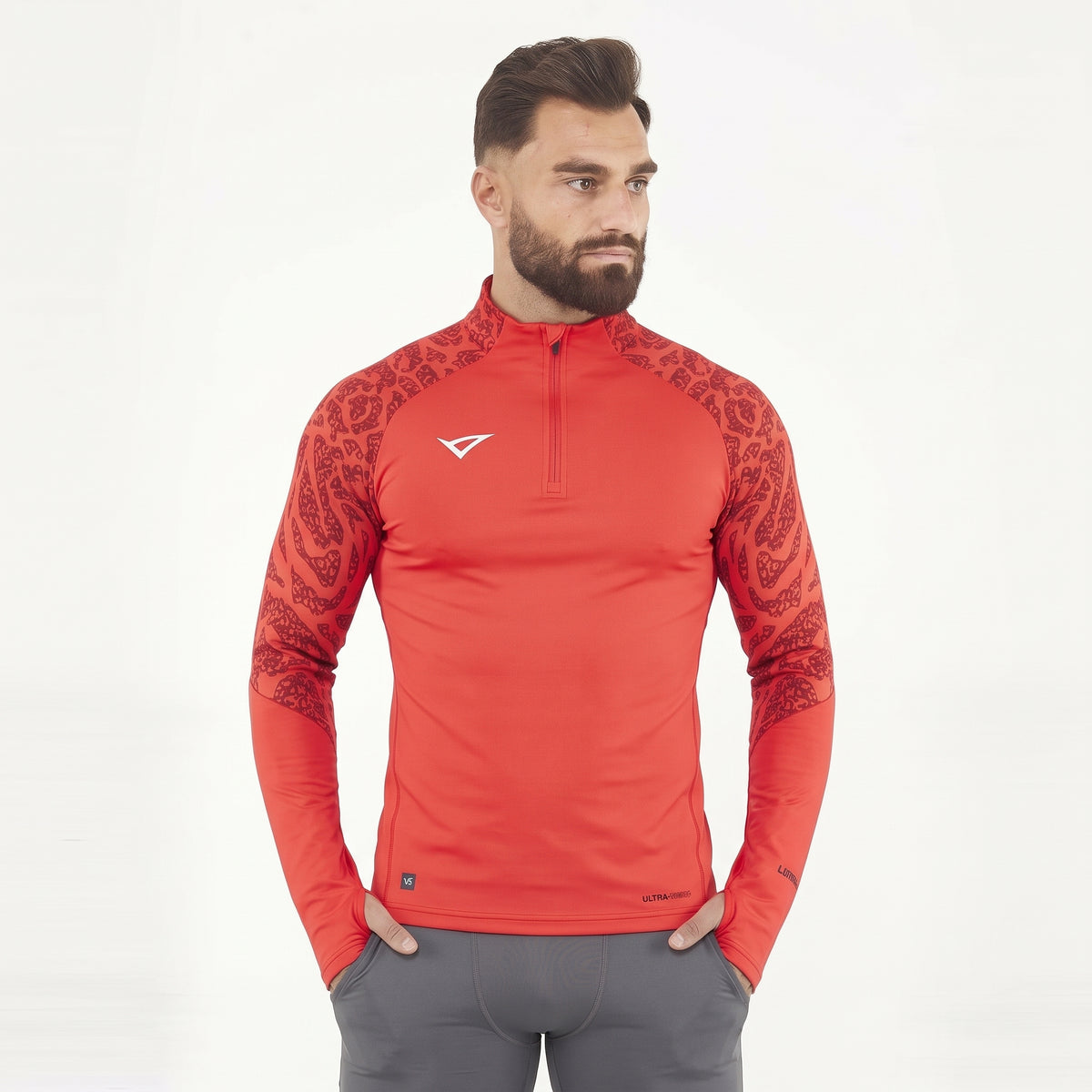 Giacca sportiva con mezza zip e passapollice Bristol