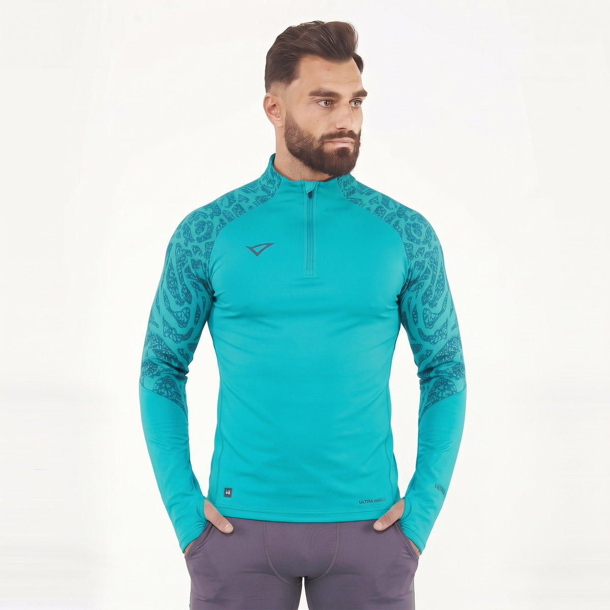 Giacca sportiva con mezza zip e passapollice Bristol